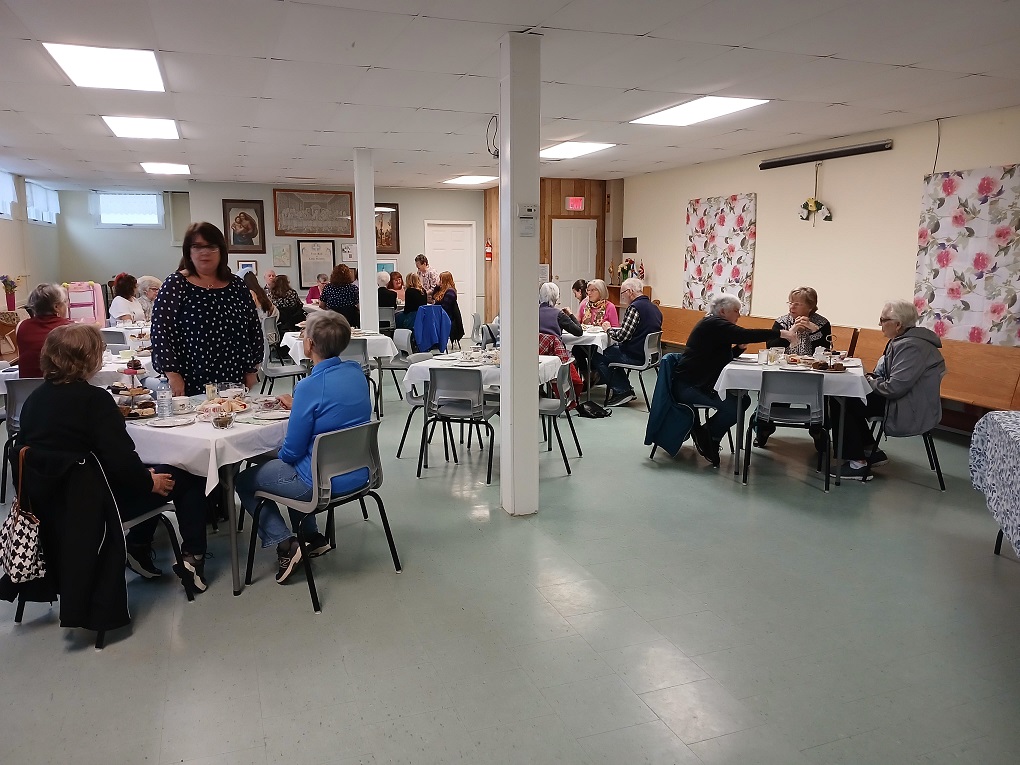 On May 10, 33 people were hosted at a Mother's Day Tea & Luncheon organized by The Outreach Mission Group and supported by members of the parish and the community. Voluntary donations were accepted for Harbour House and $400 was raised.